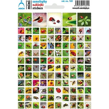 samolepka Samolepky berušky a včelky 115 kusů Arch