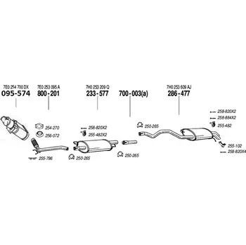 Filtr pevných částic filtr pevných čás. výroba AS Bosal 97-580A
