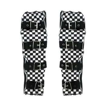 Cyklistické návleky Návleky s přezkami černo-bílá šachovnice