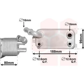 Motor automobilu Chladič oleje, automatická převodovka VAN WEZEL 59003170