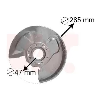 Brzdový kotouč Ochranný plech proti rozstřikování, brzdový kotouč VAN WEZEL 3758371