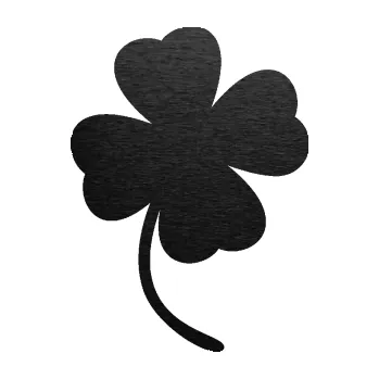 Samolepící dekorace SAMOLEPKA Čtyřlístek 004 pravá (63 - škrábaný kov černý) NA AUTO, NÁLEPKA, FÓLIE, POLEP, TUNING, VLASTNÍ TEXT, TISK, AUTOSAMOLEPKY.cz, POLEPY, OBRÁZEK, LOGO, SAMOLEPKY