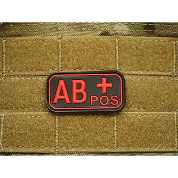 Nášivka Patch JTG Krevní skupina - Red AB/Rh+