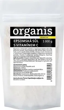 Koupelová sůl Allnature Organis Epsomská sůl s vitamínem C 1000 g