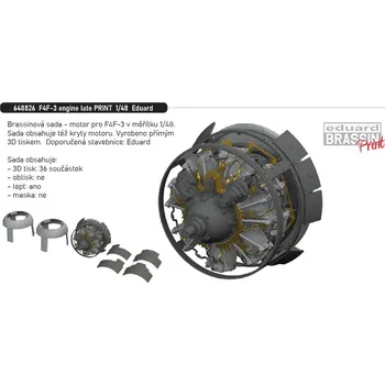 Plastikový model Eduard 1/48 F4F-3 engine late PRINT (EDUARD)