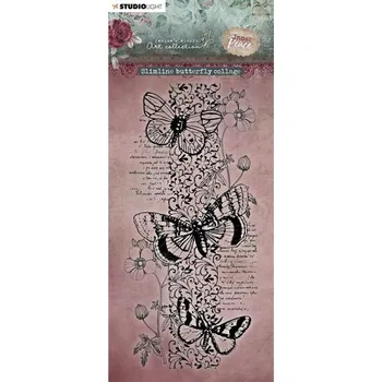 Razítko Gelové razítko Studio Light Inner Peace, 10,5 x 21 cm – motýli a květiny