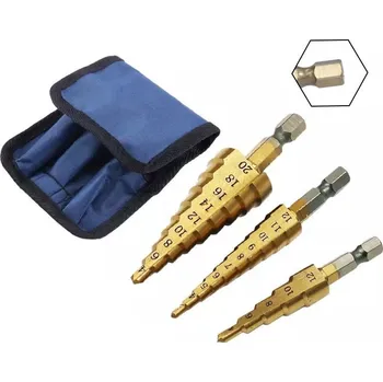 Vrták Sada stupňovitých kuželových vrtáků XCAN 3-12mm, 4-12mm, 4-20mm