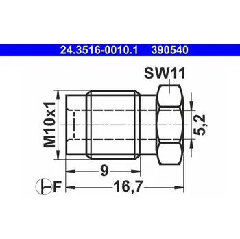 Brzdový systém Spojovací šroub ATE 24.3516-0010.1