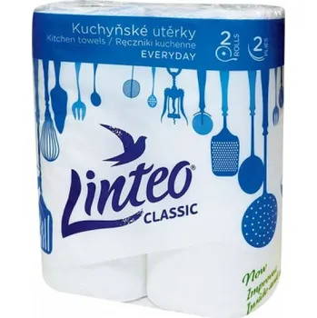 Utěrka Linteo Classic 2vrstvé kuchyňské papírové utěrky, 250 utržků