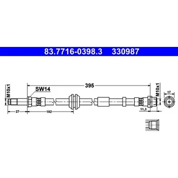 Brzdová hadice Brzdová hadice ATE 83.7716-0398.3