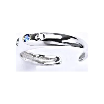 Prsten Stříbrný prsten na nohu spinel a čiré zirkony - T1110 (Stříbrný prsten na nohu čiré zirkony a spinel)