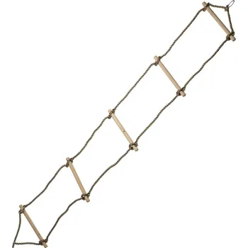 Doplněk pro dětské hřiště Verk Dřevěný provazový žebřík 190 x 40 cm hnědý
