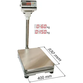 Průmyslová váha Format 1 KW302 plošinová váha 60 kg~150 kg, 400x530 mm - 60 kg