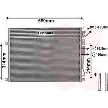 Výparník klimatizace Kondenzátor, klimatizace VAN WEZEL 21005045