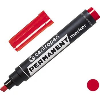 Červený silný lihový fix Centropen 8576 klín hrot