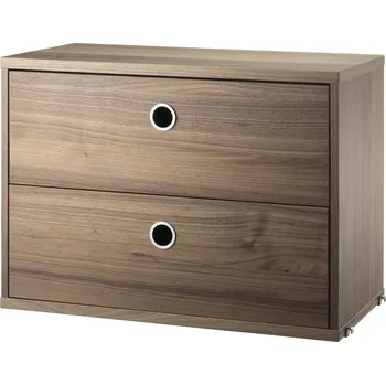 Komoda STRING Komoda Chest with Drawers 58 x 30 cm, Walnut