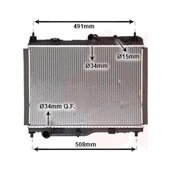 Autodíl Chladič, chlazení motoru VAN WEZEL 18012723