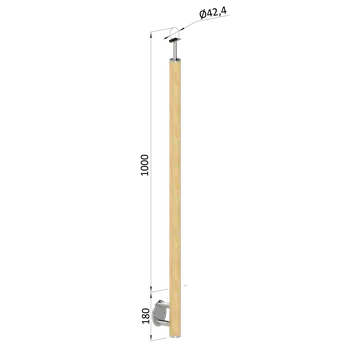 Úložný box KOVIAN, s.r.o. Drevený stĺp, bočné kotvenie, bez výplne