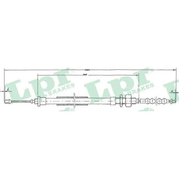 Lanko parkovací brzdy Tažné lanko, parkovací brzda, , 96026875, LPR, C0114B