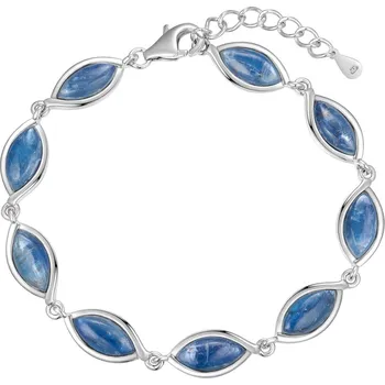 Náramek 4U Dámský stříbrný náramek s přírodním kyanitem