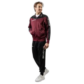 tepláková souprava givova Roma vínová/černá 0810 XL