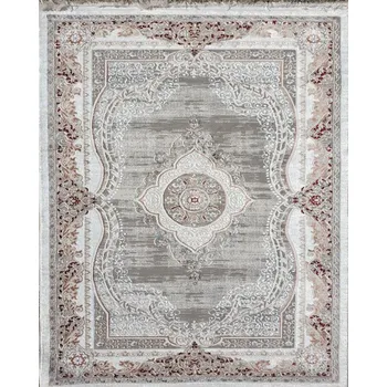 Koberec JAKS KOBEREC LUXESS S KRÁTKÝM VLASEM BORDÓ-ŠEDÝ 10137A Rozměry: 140 x 190