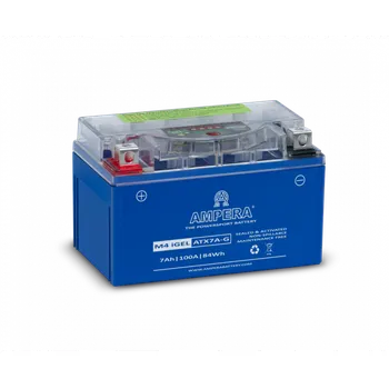 Motobaterie Motobaterie AMPERA GEL 12V 7Ah 100A,YTX7A-BS