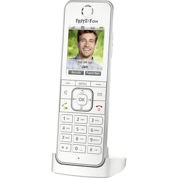Stolní telefon AVM FRITZ!Fon C6 bezdrátový VoIP telefon záznamník, dětský telefon, handsfree, PIN kód LCD displej bílá