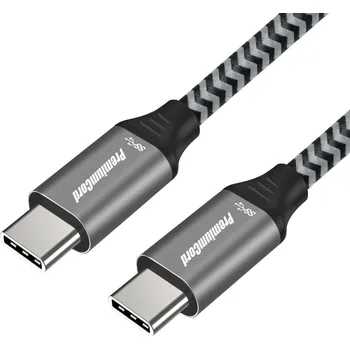 Kabel do PC PREMIUMCORD Kabel USB 3.2 Gen 1 USB-C (M/M), bavlněný oplet, 1,5m