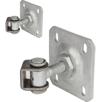 pant LOCINOX ® LOCINOX® G90WP záves M20 s platňou 100 x 100 mm, otvárateľný 90°, nastaviteľný 1D, čiastočne pozinkovaný