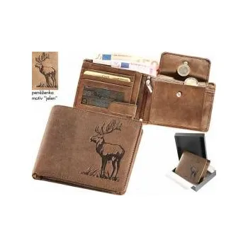 Peněženka E-myslivost Kožená myslivecká peněženka - motiv Jelen