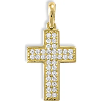 Přívěsek GEMMAX Zlatý kříž Arianrhod – zlatý šperk ryzosti 585/1000 v Dárkovém balení s Certifikátem GBPYB-11581