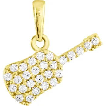 Přívěsek GEMMAX Original – garance kvality Zlatý přívěsek Kytara – zlatý šperk ryzosti 585/1000 v Dárkovém balení s Certifikátem GLPYB-11831