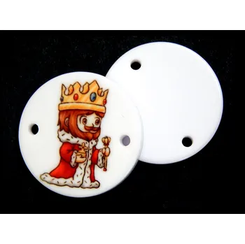 Knoflík GU400, Plastový knoflík, nášivka, král, 36" / 1 kus
