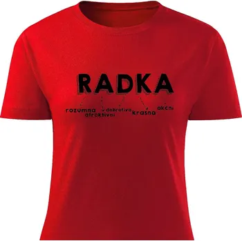 Dámské tričko Radka Barva: Červená, Velikost: L