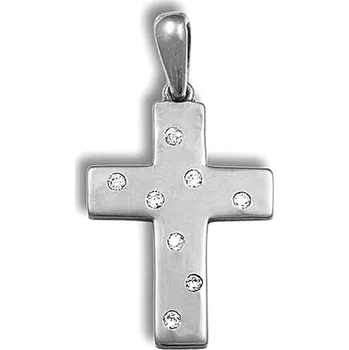 Přívěsek GEMMAX Zlatý přívěsek kříž – zlatý šperk ryzosti 585/1000 v Dárkovém balení s Certifikátem GLPWB-15261