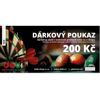 Dárková visačka Dabi shop Dárkový poukaz v hodnotě 200 Kč