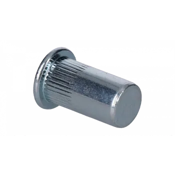 Matice KOVIAN, s.r.o. Nýtovací matice M6 plochá hlava, rýhovaný dřík, uzavřená