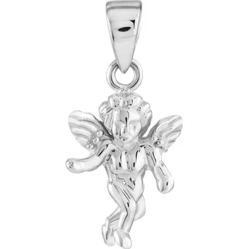 Přívěsek GEMMAX Plastický přívěsek Andělíček z bílého zlata – zlatý šperk ryzosti 585/1000 v Dárkovém balení s Certifikátem GLPWN-34031