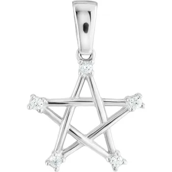 Přívěsek GEMMAX Original – garance kvality Přívěsek Hvězdička z bílého zlata – zlatý šperk ryzosti 585/1000 v Dárkovém balení s Certifikátem GLPWB-33741