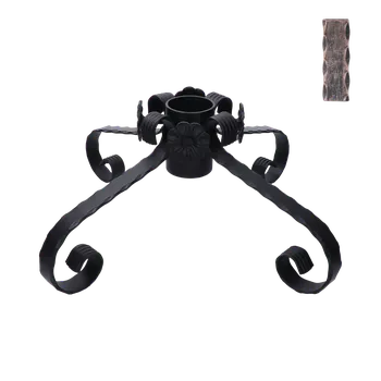 Vánoční dekorace KOVIAN, s.r.o. stojan na vianočný stromček, medená patina, 550x550x190mm