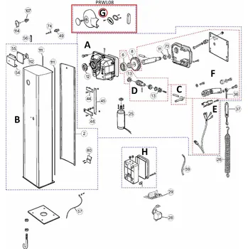 NICE PRWL03 kit pre WL4/6 - uvoľňovací hriadeľ