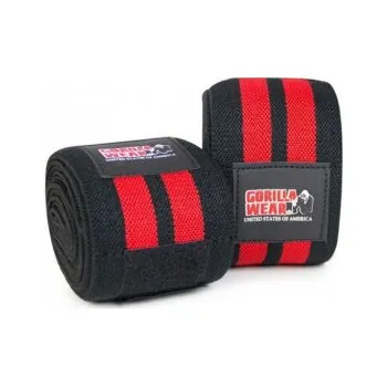 Gorilla Wear Kolenní bandáže 2 m - černá/červená + Sleva 3 % pro registrované