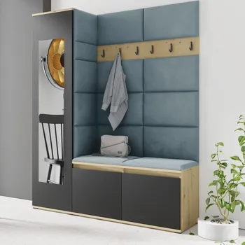 Předsíňová stěna Předsíňová stěna Emi 14 - dub/černá Barva panelů: Pastelová modrá - Trinity 22