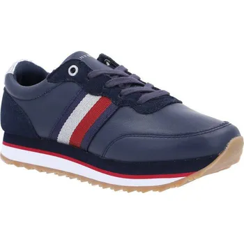 Dámské pantofle Tommy Hilfiger Kůžoné tenisky | Barva:tmavě modrá | Velikost:36