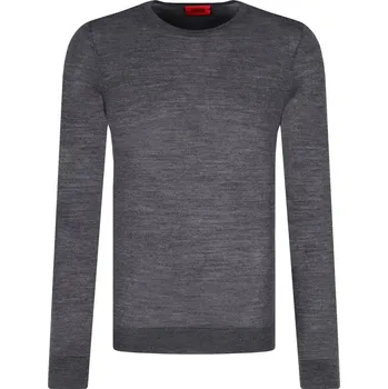 Pánský svetr HUGO Vlněný svetr San Lorenzo | Barva:šedý | Velikost:XXL