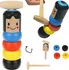 Dřevěná hračka Kruzzel 9991 dřevěný magický mužík barevný