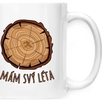 Hrnek malý bílý s potiskem Mám svý léta