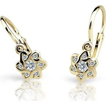 Náušnice Cutie Kids Jewellery c2149-10-10-x-1 Zlaté dětské náušnice na brizuru Cutie C2149 – zlatý šperk ryzosti 585/1000 v Dárkovém balení s Certifikátem GBEYB-00001