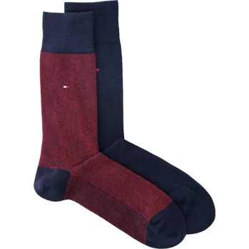Tommy Hilfiger Ponožky 2-pack BIRD EYE | Barva:červený | Velikost:39/42